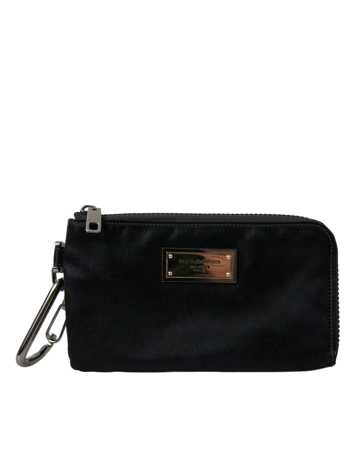 Dolce & Gabbana Black Nylon Logo Plaque Keyring Pouch Clutch Bags -   -  Dolce & Gabbana.
