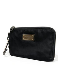 Dolce & Gabbana Black Nylon Logo Plaque Keyring Pouch Clutch Bags -   -  Dolce & Gabbana.