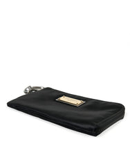 Dolce & Gabbana Black Nylon Logo Plaque Keyring Pouch Clutch Bags -   -  Dolce & Gabbana.