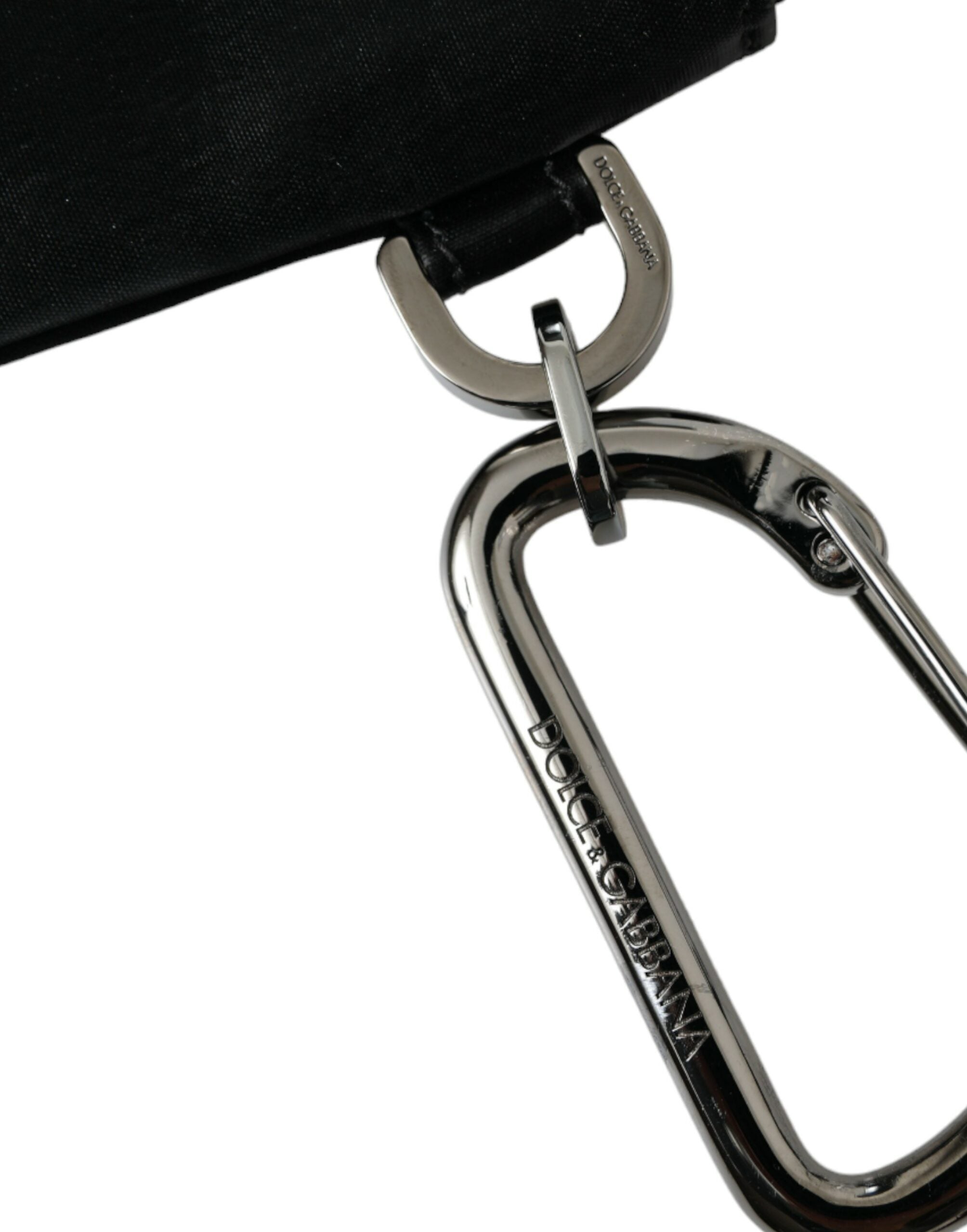 Dolce & Gabbana Black Nylon Logo Plaque Keyring Pouch Clutch Bags -   -  Dolce & Gabbana. Dolce & Gabbana Black Nylon Logo Plaque Keyring Pouch Clutch Bags -   -  Dolce & Gabbana.