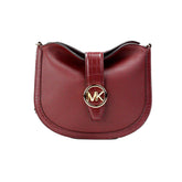 Michael Kors Gabby Small Dark Cherry Leather Foldover Hobo Crossbody Bag -  Luxury Cross Body Bag for Women -  Michael Kors.