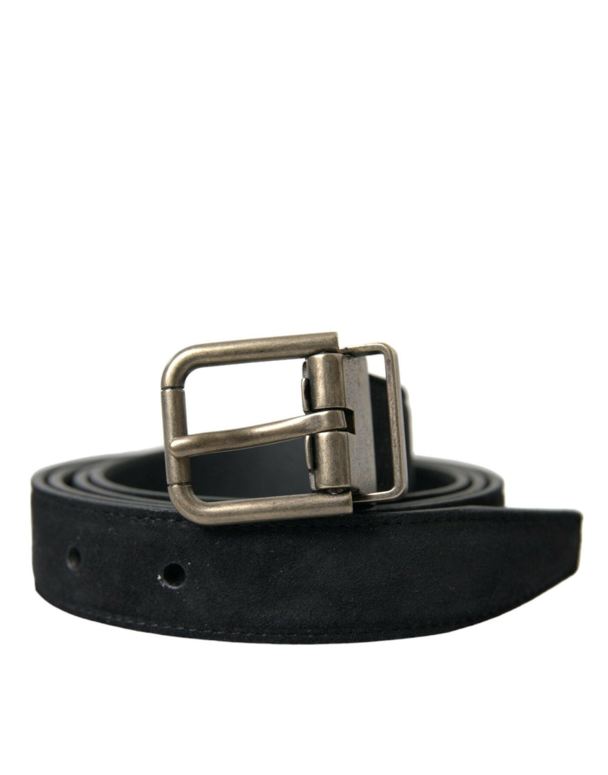 Dolce & Gabbana Black Goat Leather Antique Metal Buckle Belt -   -  Dolce & Gabbana.