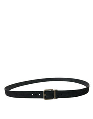 Dolce & Gabbana Black Goat Leather Antique Metal Buckle Belt -   -  Dolce & Gabbana.