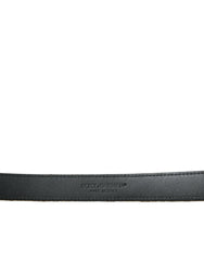 Dolce & Gabbana Gold Leather Jacquard Silver Metal Buckle Belt - - Dolce & Gabbana.