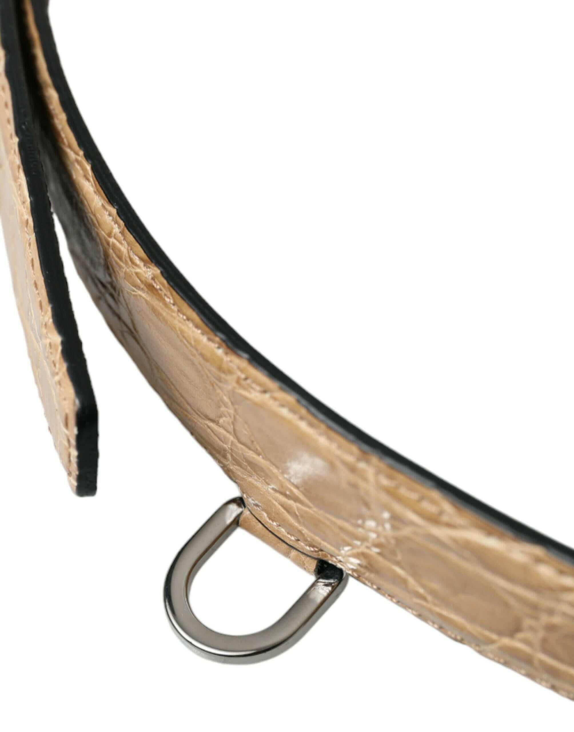 Dolce & Gabbana Beige Exotic Leather Gold Metal Buckle Belt -   -  Dolce & Gabbana. Dolce & Gabbana Beige Exotic Leather Gold Metal Buckle Belt -   -  Dolce & Gabbana.