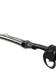 Dolce & Gabbana Black Exotic Leather Silver Metal Buckle Belt -   -  Dolce & Gabbana.