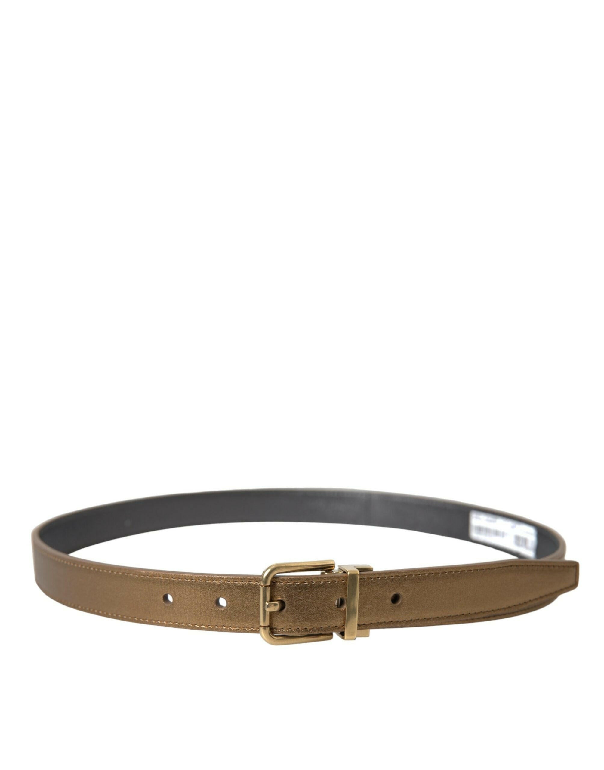 Dolce & Gabbana Metallic Gold Calf Leather Metal Buckle Belt -   -  Dolce & Gabbana. Dolce & Gabbana Metallic Gold Calf Leather Metal Buckle Belt -   -  Dolce & Gabbana.