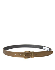 Dolce & Gabbana Metallic Gold Calf Leather Metal Buckle Belt -   -  Dolce & Gabbana.