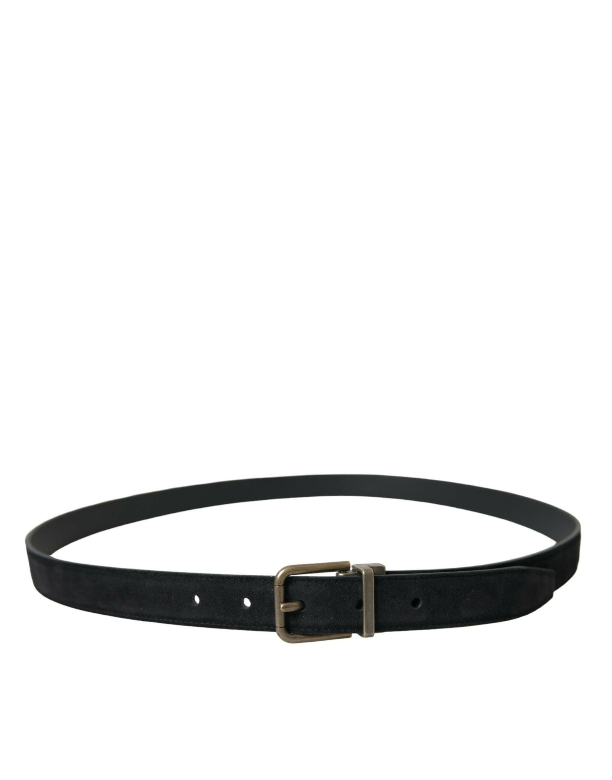 Dolce & Gabbana Black Suede Leather Gold Metal Buckle Belt -   -  Dolce & Gabbana. Dolce & Gabbana Black Suede Leather Gold Metal Buckle Belt -   -  Dolce & Gabbana.