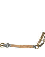 Dolce & Gabbana Blue Braided Gold Brass Chain Waist Belt -   -  Dolce & Gabbana.