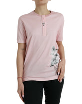 Dolce & Gabbana Pink Floral Print Cotton Short Sleeves T-shirt -   -  Dolce & Gabbana.