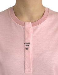 Dolce & Gabbana Pink Floral Print Cotton Short Sleeves T-shirt -   -  Dolce & Gabbana.