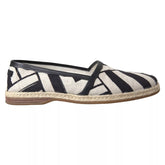 Dolce & Gabbana Black White Stripes Slip On Espadrille Shoes -   -  Dolce & Gabbana.