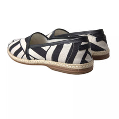 Dolce & Gabbana Black White Stripes Slip On Espadrille Shoes -   -  Dolce & Gabbana.