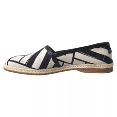 Dolce & Gabbana Black White Stripes Slip On Espadrille Shoes -   -  Dolce & Gabbana.
