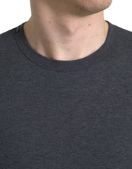 Dolce & Gabbana Dark Gray Cotton Crew Neck T-shirt -   -  Dolce & Gabbana.