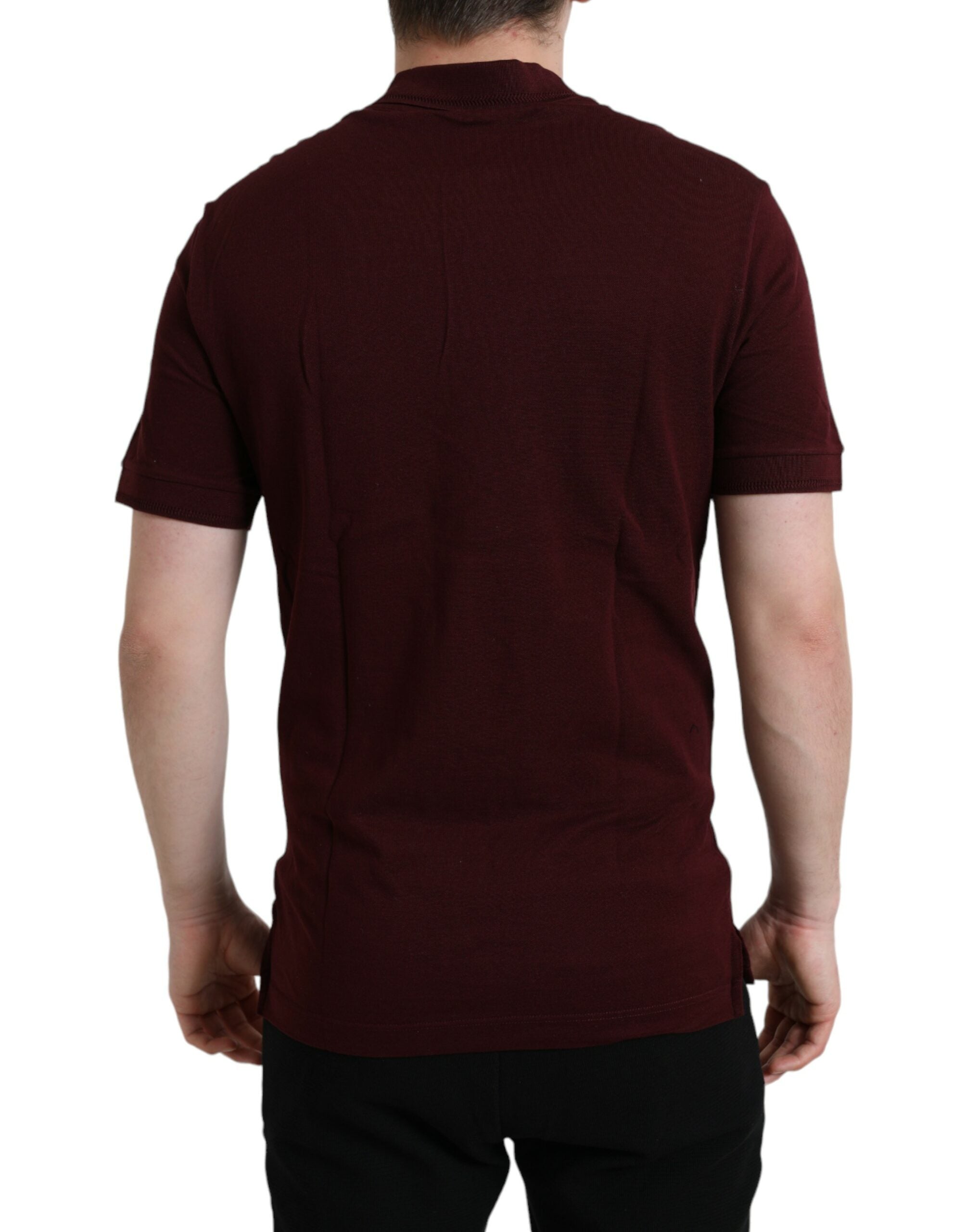 Dolce & Gabbana Maroon Collared Short Sleeves Polo T-shirt -   -  Dolce & Gabbana. Dolce & Gabbana Maroon Collared Short Sleeves Polo T-shirt -   -  Dolce & Gabbana.