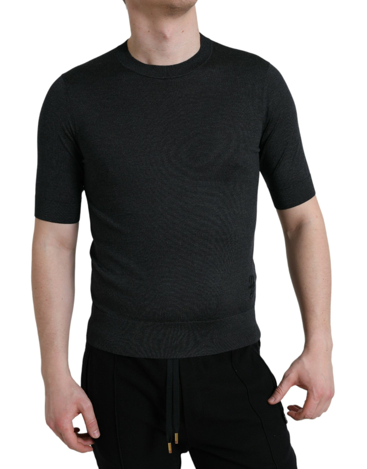 Dolce & Gabbana Dark Gray Crew Neck Short Sleeves T-shirt -   -  Dolce & Gabbana.
