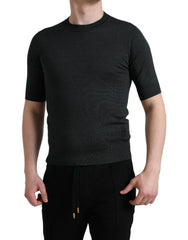 Dolce & Gabbana Dark Gray Crew Neck Short Sleeves T-shirt -   -  Dolce & Gabbana.