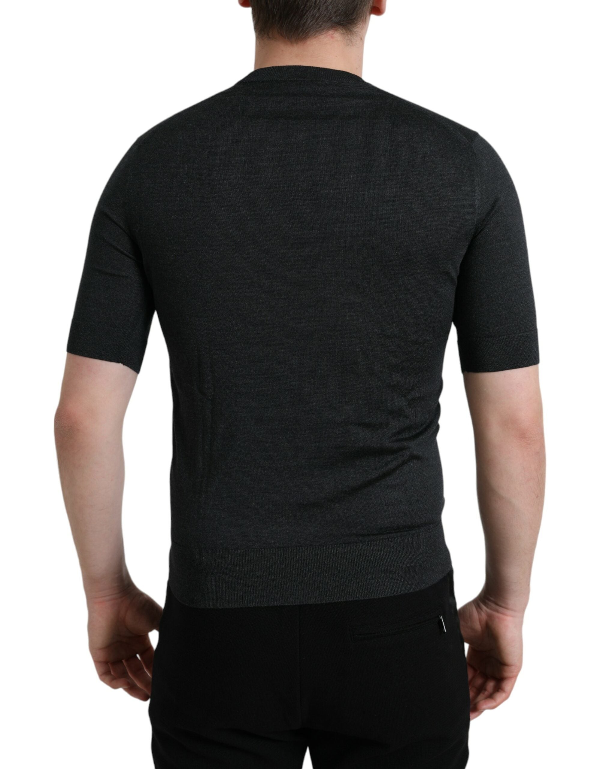 Dolce & Gabbana Dark Gray Crew Neck Short Sleeves T-shirt -   -  Dolce & Gabbana. Dolce & Gabbana Dark Gray Crew Neck Short Sleeves T-shirt -   -  Dolce & Gabbana.