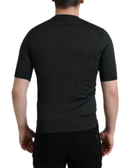 Dolce & Gabbana Dark Gray Crew Neck Short Sleeves T-shirt -   -  Dolce & Gabbana.