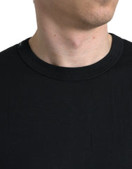Dolce & Gabbana Black Logo Embossed Crew Neck Short Sleeves T-shirt -   -  Dolce & Gabbana.