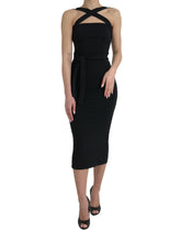 Dolce & Gabbana Black Sheath Halter Sleeveless Midi Dress -   -  Dolce & Gabbana.