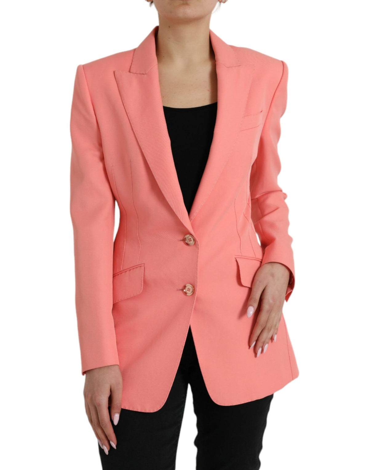 Dolce & Gabbana Pink Polyester Single Breasted Blazer Jacket -   -  Dolce & Gabbana.