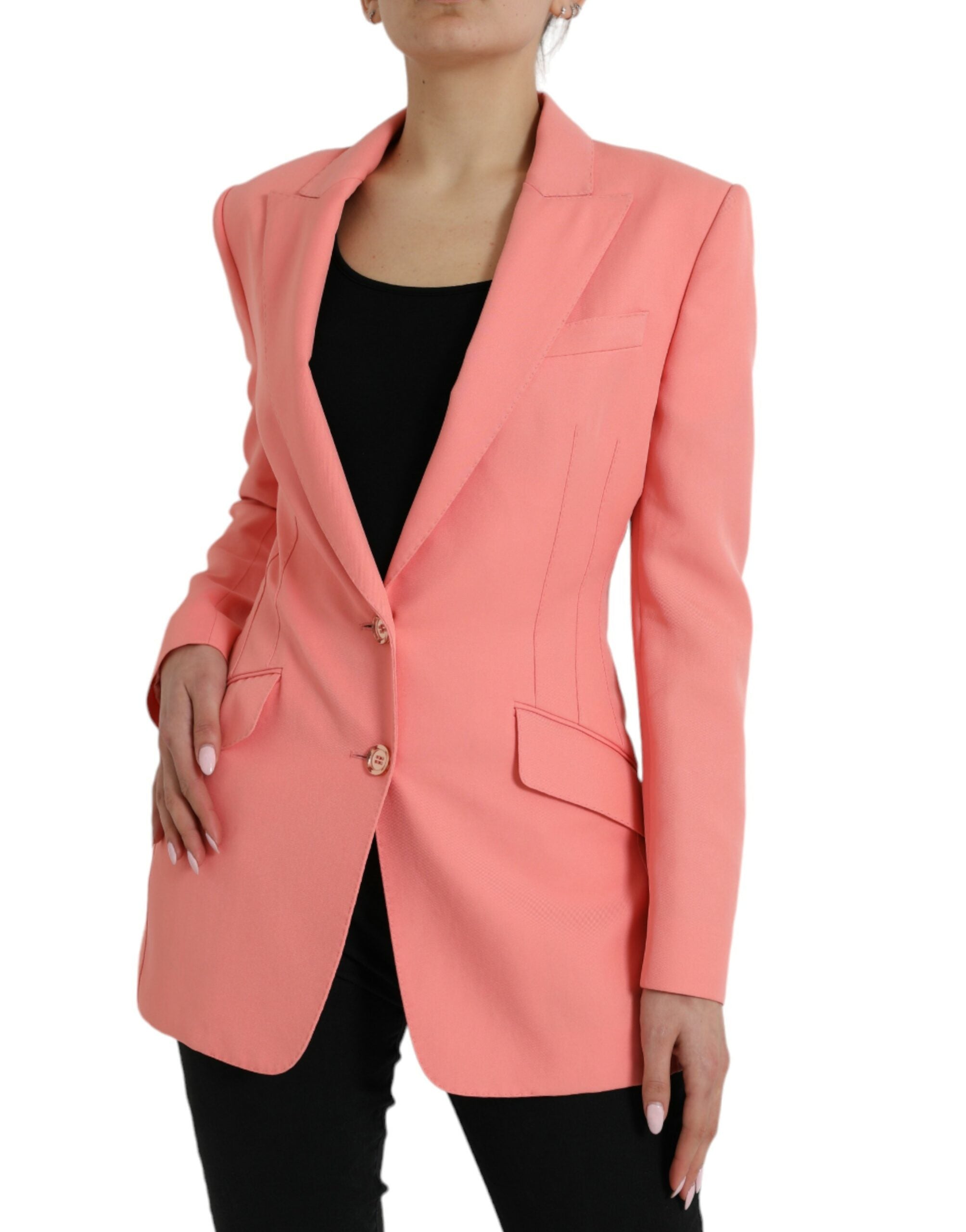 Dolce & Gabbana Pink Polyester Single Breasted Blazer Jacket -   -  Dolce & Gabbana. Dolce & Gabbana Pink Polyester Single Breasted Blazer Jacket -   -  Dolce & Gabbana.