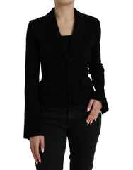 Dolce & Gabbana Black Viscose Single Breasted Blazer Jacket -   -  Dolce & Gabbana.