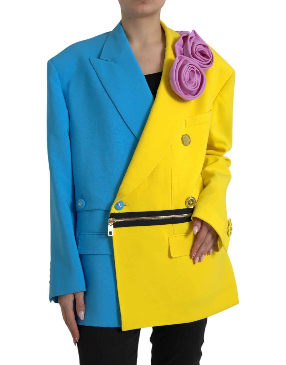 Dolce & Gabbana Multicolor Patchwork Floral Appliques Coat Jacket -   -  Dolce & Gabbana.