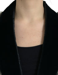 Dolce & Gabbana Black Crystal Embellished Overcoat Jacket -   -  Dolce & Gabbana.