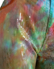 Dolce & Gabbana Multicolor Tie Dye Sequined High Waist Cropped Pants -   -  Dolce & Gabbana.