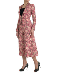Dolce & Gabbana Pink Floral Jacquard Slim Fit 2 Piece Suit -   -  Dolce & Gabbana.