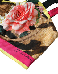 Dolce & Gabbana Multicolor Floral Sleeveless Bustier Crop Top -   -  Dolce & Gabbana.