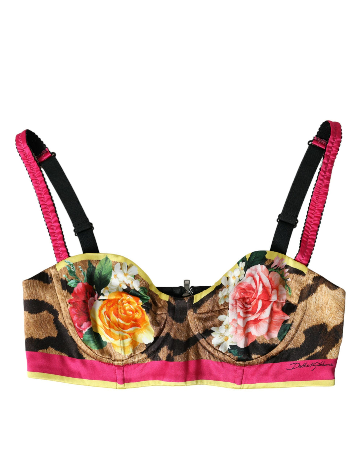 Dolce & Gabbana Multicolor Floral Sleeveless Bustier Crop Top -   -  Dolce & Gabbana.