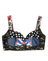 Dolce & Gabbana Multicolor Floral Patchwork Bustier Crop Top -   -  Dolce & Gabbana.