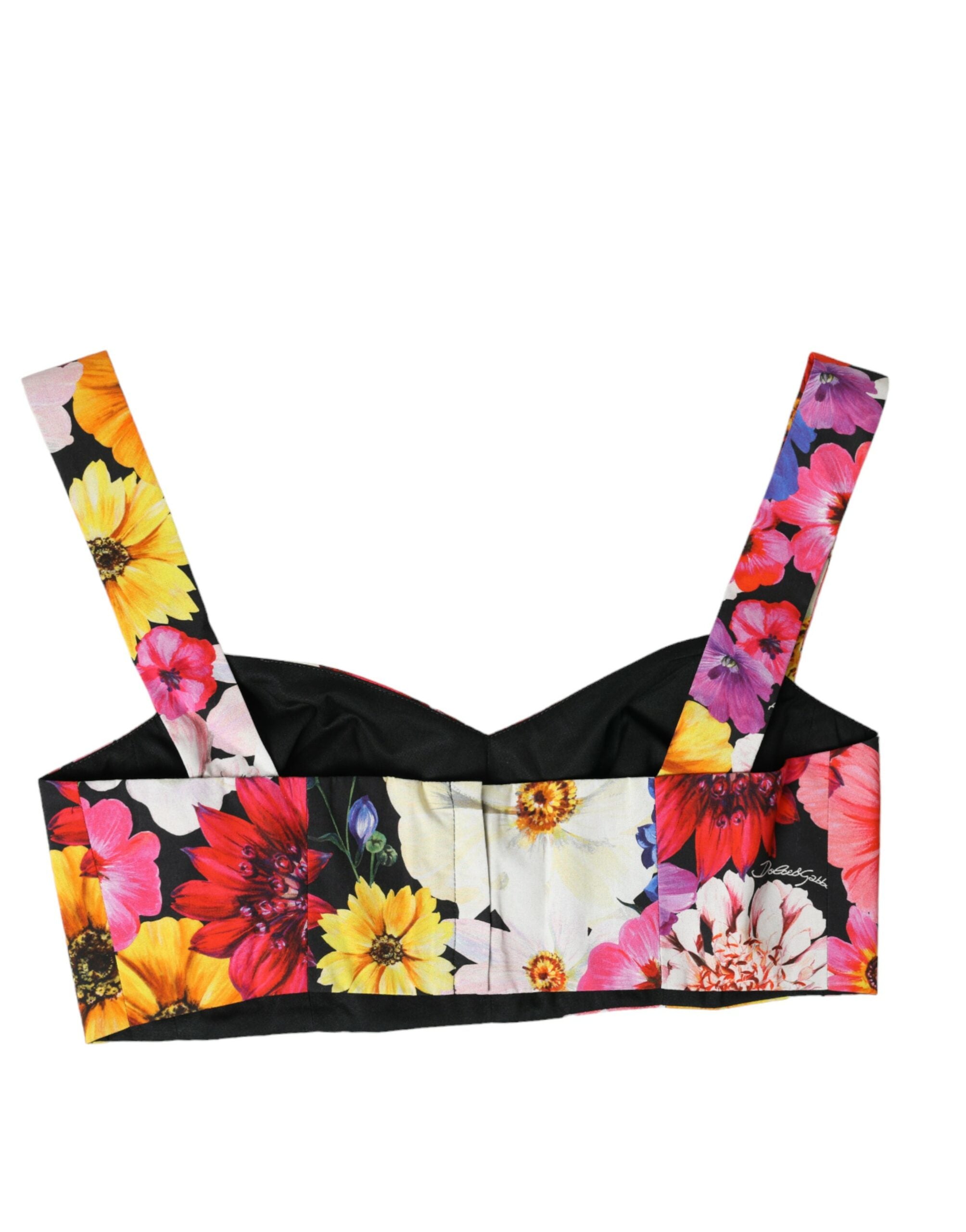 Dolce & Gabbana Multicolor Floral Sleeveless Bustier Crop Top -   -  Dolce & Gabbana. Dolce & Gabbana Multicolor Floral Sleeveless Bustier Crop Top -   -  Dolce & Gabbana.
