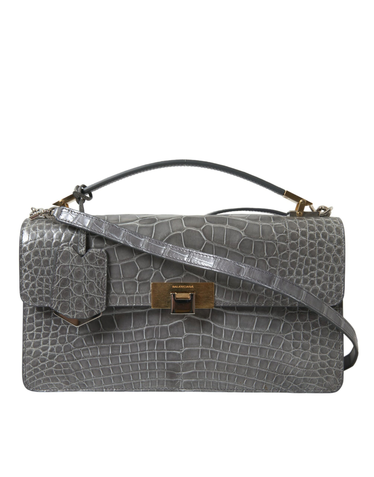 Balenciaga Gray Exotic Leather Medium Shoulder Hand Purse Bag -  Luxury Shoulder Bag for Women -  Balenciaga.