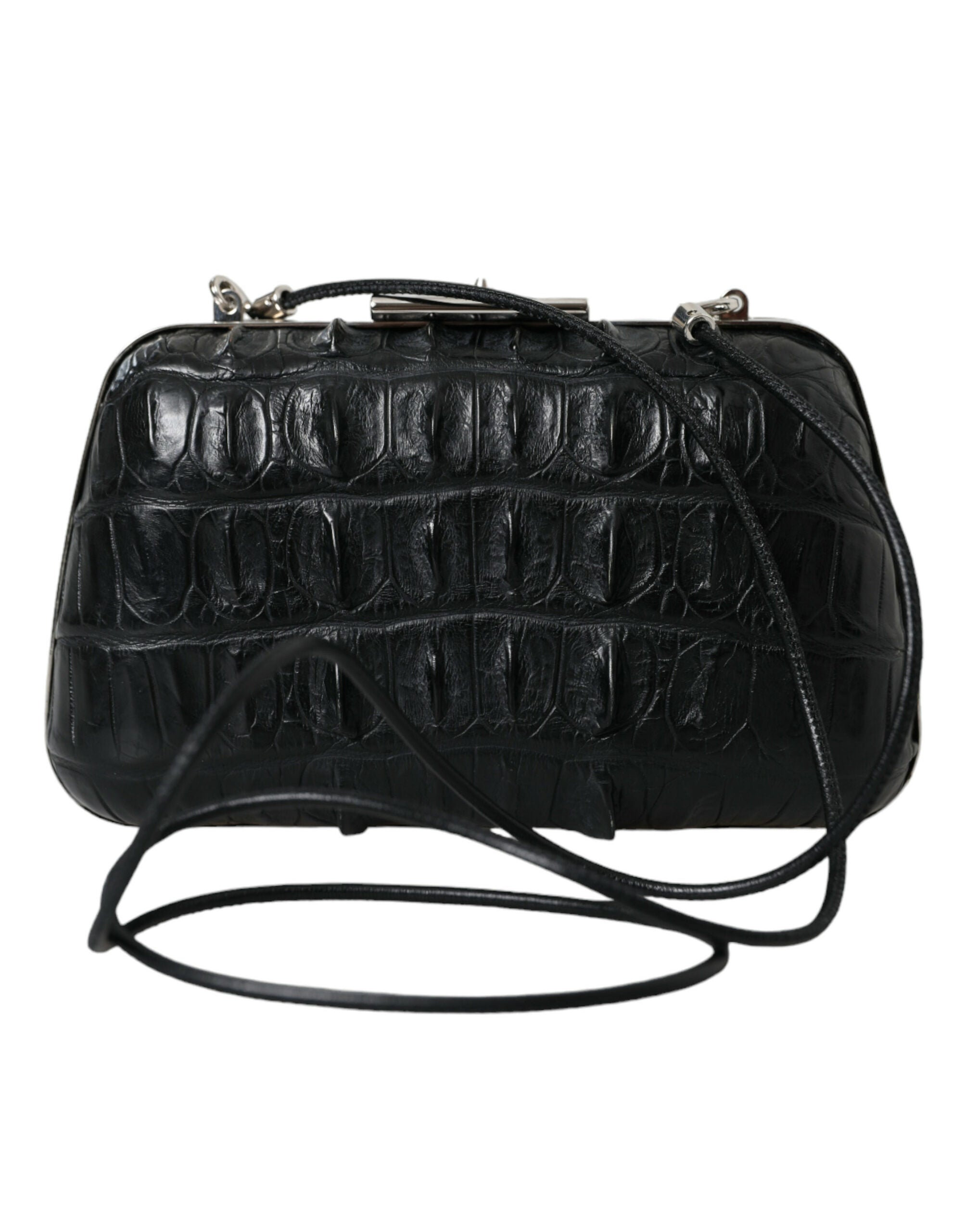 Balenciaga Black Exotic Skin Leather Shoulder Crossbody Box Clutch Bag -   -  Balenciaga.