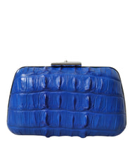 Balenciaga Blue Exotic Skin Leather Shoulder Crossbody Box Clutch Bag -   -  Balenciaga.