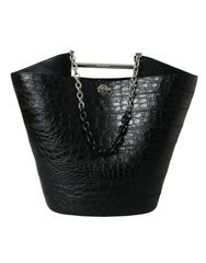 Balenciaga Black Exotic Skin Leather Maxi Bucket Tote Purse Bag -   -  Balenciaga.
