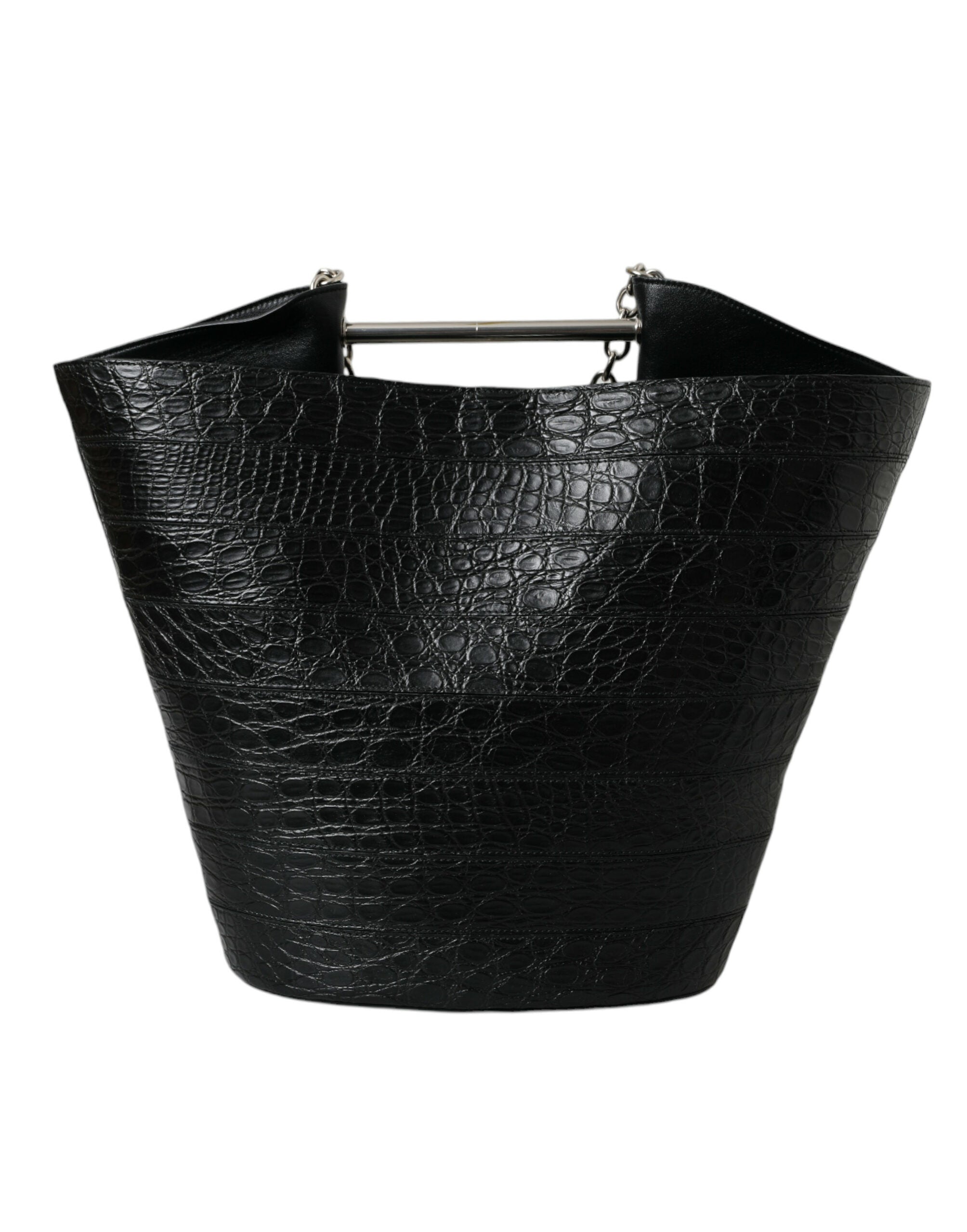 Balenciaga Black Exotic Skin Leather Maxi Bucket Tote Purse Bag -   -  Balenciaga. Balenciaga Black Exotic Skin Leather Maxi Bucket Tote Purse Bag -   -  Balenciaga.