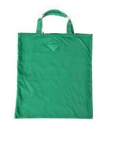 Prada Green Jersey Fabric Logo Shoulder Shopping Tote Shopping Bag -  Luxury Shopper Bag for Women -  Prada.
