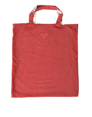 Prada Red Jersey Fabric Logo Shoulder Shopping Tote Bag -  Luxury Shopper Bag for Women -  Prada.
