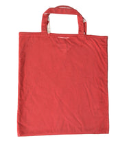 Prada Red Jersey Fabric Logo Shoulder Shopping Tote Bag -  Luxury Shopper Bag for Women -  Prada.
