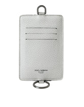 Dolce & Gabbana White Calf Leather Lanyard Logo Card Holder Wallet -  Wallets for Men -  Dolce & Gabbana.