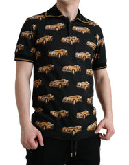 Dolce & Gabbana Black Car Print Short Sleeve Polo T-shirt -   -  Dolce & Gabbana.