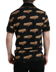 Dolce & Gabbana Black Car Print Short Sleeve Polo T-shirt -   -  Dolce & Gabbana.