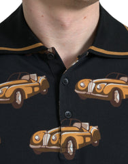 Dolce & Gabbana Black Car Print Short Sleeve Polo T-shirt -   -  Dolce & Gabbana.